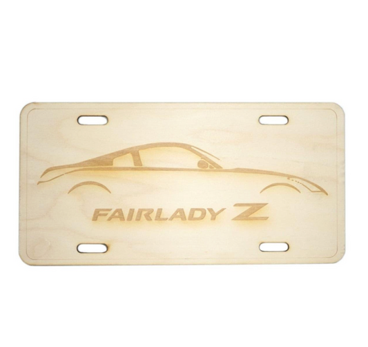 ZSPEC Nissan 350z Z33 Silhouette License Plate, Birch, Ornamental - Howling Moto