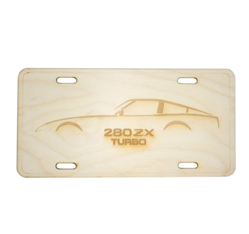 ZSPEC Datsun 280zx S130 Silhouette License Plate, Birch, Ornamental - Howling Moto