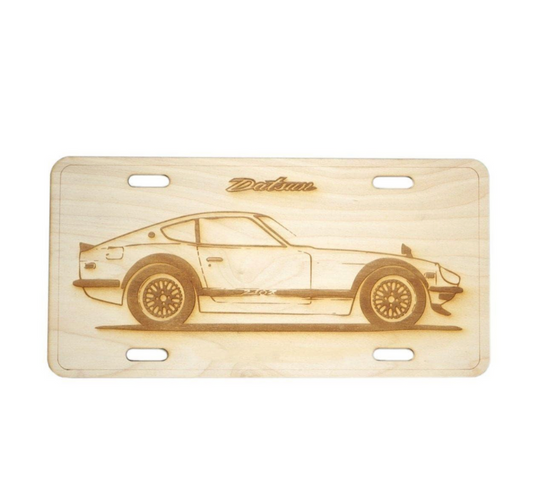 ZSPEC Datsun 240z S30 Modified License Plate, Birch, Ornamental - Howling Moto