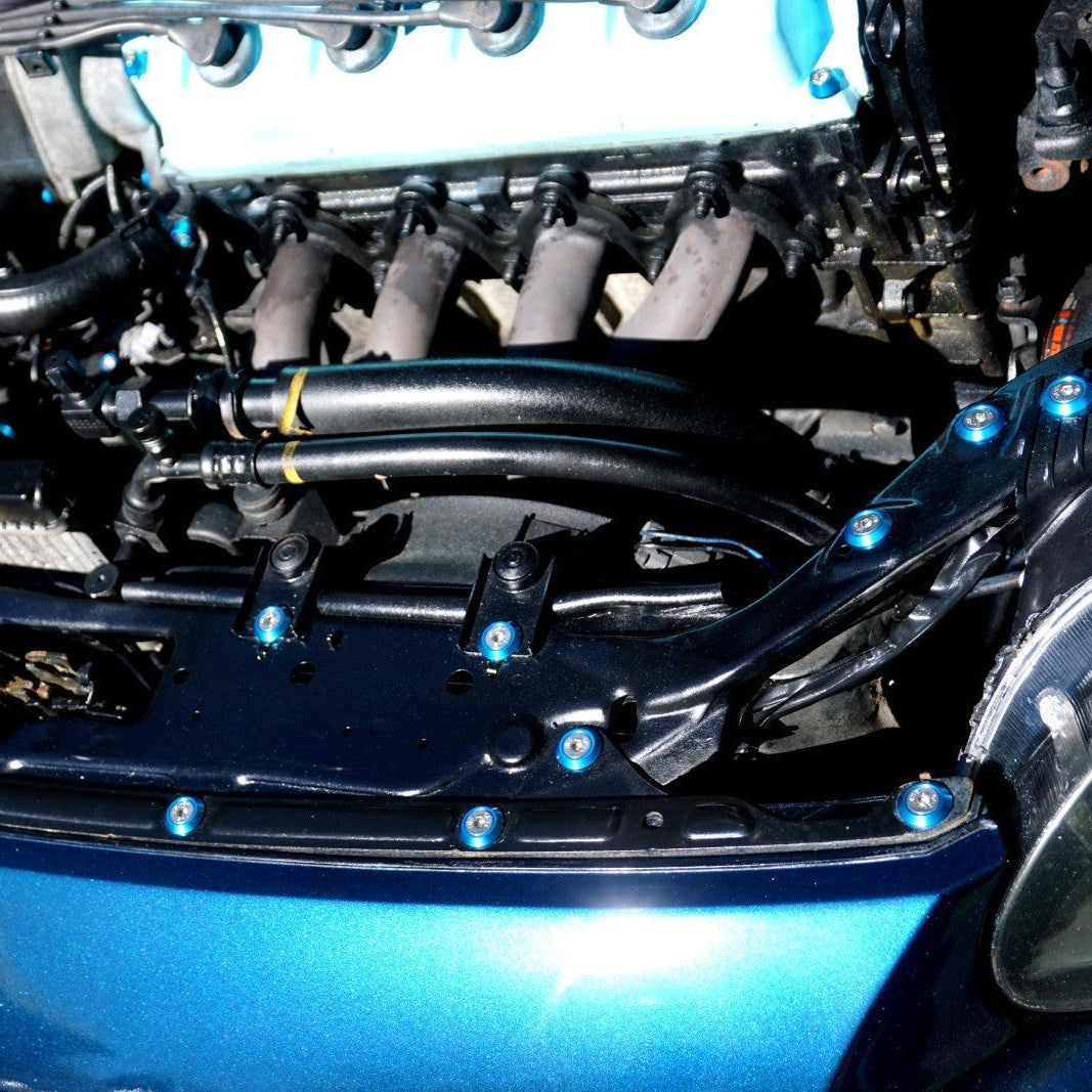 ZSPEC Stage-3 Dress Up Bolts® Fastener Kit for '97-99 Honda Civic/Del Sol 1.6L D-Series, Stainless & Billet - Howling Moto