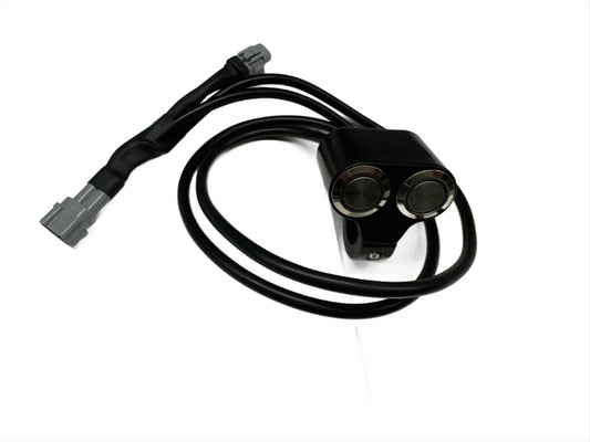 eDirtyBike dual headlight switch for Surron LBX and Talaria Sting MX3 electric bikes, featuring easy-to-use toggle controls.