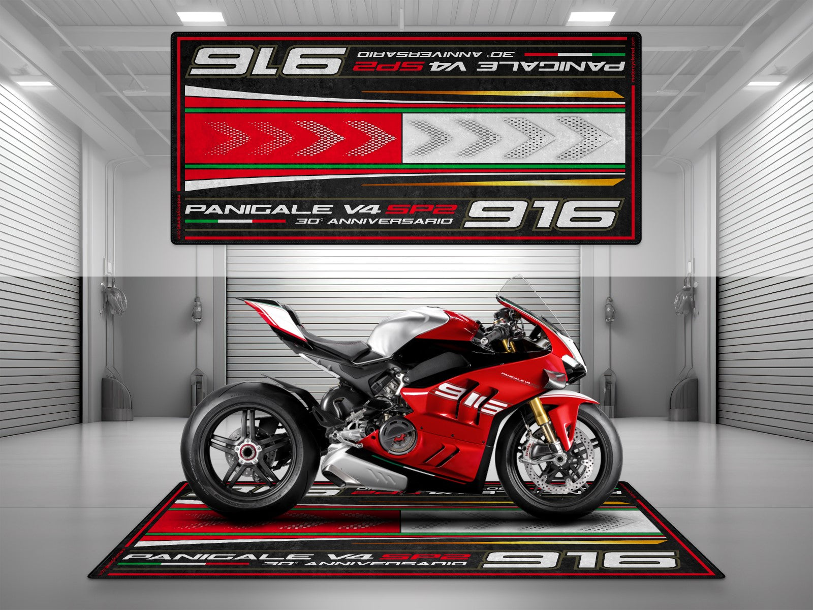 MPM Motorcycle Mat for Ducati Panigale V4 SP2 30th Anniversary - MM4120 - Howling Moto
