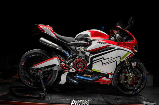 IN STOCK Vandemon  Ducati Panigale 899-959 & Corse Vandemon High Mount Titanium Exhaust System  DUC959TIEXHMESA VA-4 - Howling Moto