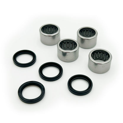 E Ride Pro eDirtyBike suspension linkage bearing kit with ultra bearings, showing multiple bearings assembled for e-bike suspension.