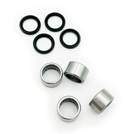 E Ride Pro suspension linkage bearing kit with ultra bearings by eDirtyBike, featuring multiple bearings for optimal suspension performance.