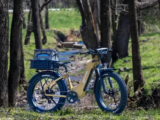YOUNG Electric E-Scout Pro Step-Through Commuter Ebike | Up to 80 Miles, 28 MPH | 960Wh LG Battery, 26’’ All-terrain eBike - Howling Moto