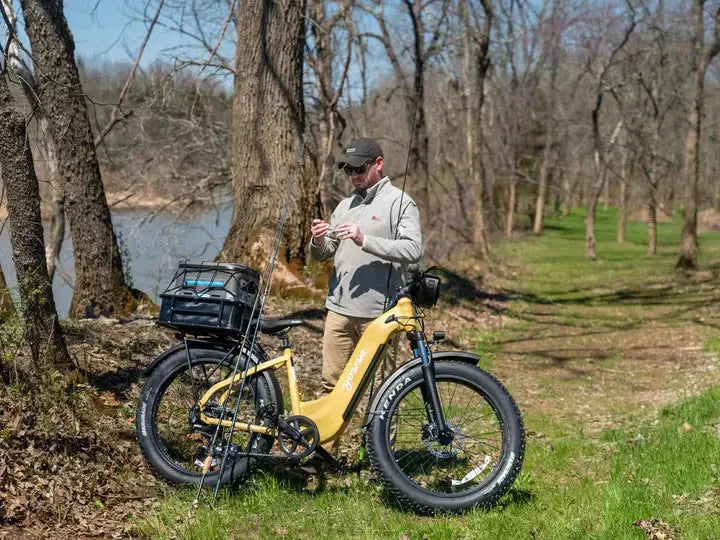 YOUNG Electric E-Scout Pro Step-Through Commuter Ebike | Up to 80 Miles, 28 MPH | 960Wh LG Battery, 26’’ All-terrain eBike - Howling Moto