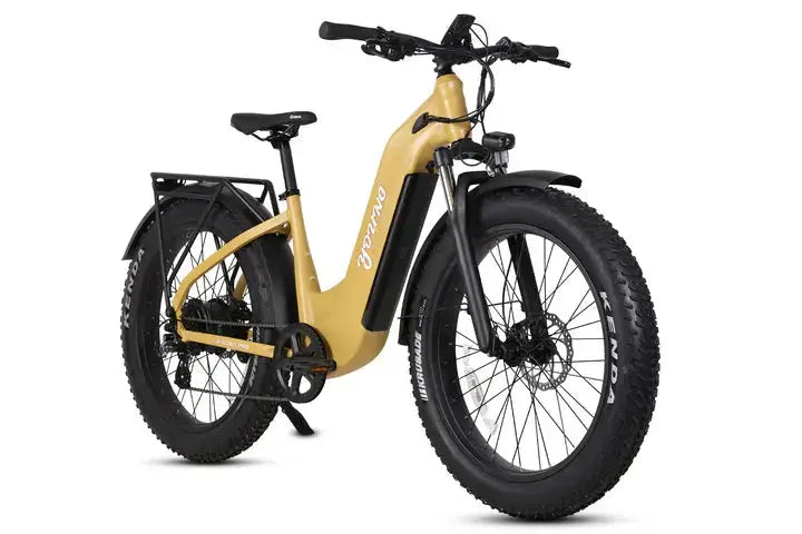YOUNG Electric E-Scout Pro Step-Through Commuter Ebike | Up to 80 Miles, 28 MPH | 960Wh LG Battery, 26’’ All-terrain eBike - Howling Moto