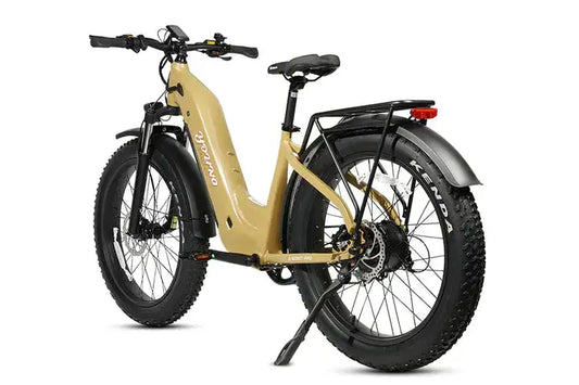 YOUNG Electric E-Scout Pro Step-Through Commuter Ebike | Up to 80 Miles, 28 MPH | 960Wh LG Battery, 26’’ All-terrain eBike - Howling Moto