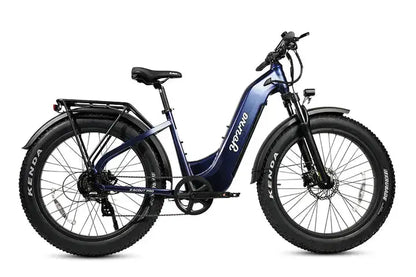 YOUNG Electric E-Scout Pro Step-Through Commuter Ebike | Up to 80 Miles, 28 MPH | 960Wh LG Battery, 26’’ All-terrain eBike - Howling Moto