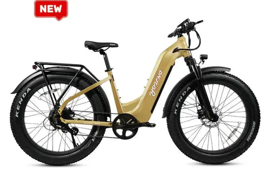 YOUNG Electric E-Scout Pro Step-Through Commuter Ebike | Up to 80 Miles, 28 MPH | 960Wh LG Battery, 26’’ All-terrain eBike - Howling Moto