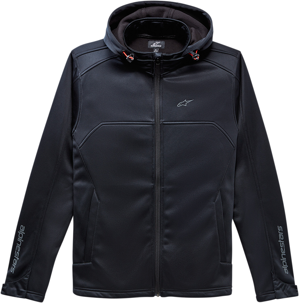 Black Alpinestars Strat Jacket in 2XL, featuring durable fabric, stylish design, and full front zipper.