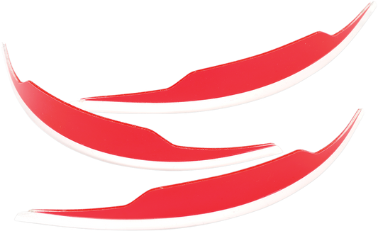 Bill's Exhausts 100% Youth Forecast mud flap 3-pack for helmets, showing durable rubber material with mounting brackets and logo.