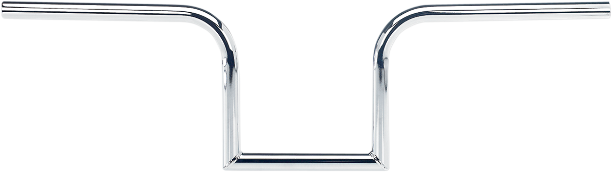 Chrome BILT WELL Frisco II 7/8-inch handlebar for motorcycles, featuring sleek, polished metal with smooth curves and mounting points.