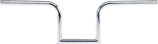 Chrome BILT WELL Frisco II 7/8-inch handlebar for motorcycles, featuring sleek, polished metal with smooth curves and mounting points.