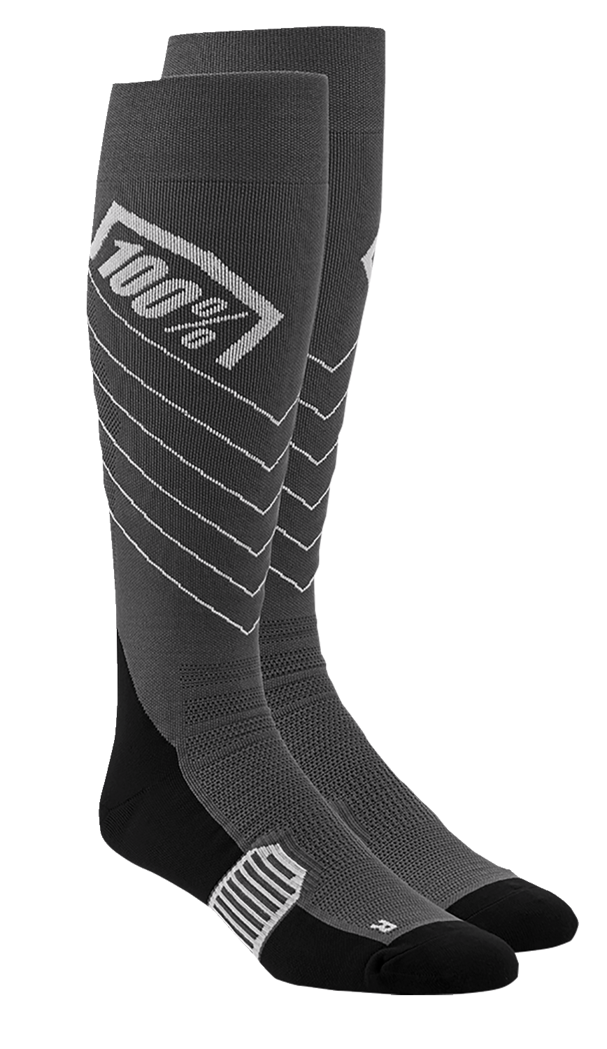 100% Hi-Side Performance Socks - Gray - Small/Medium 20054-00001 - Howling Moto