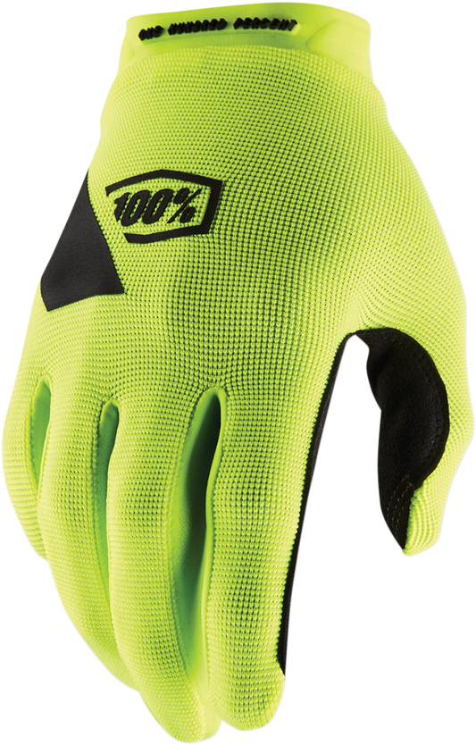 100% Ridecamp Gloves - Fluo Yellow - 2XL 10011-00014 - Howling Moto