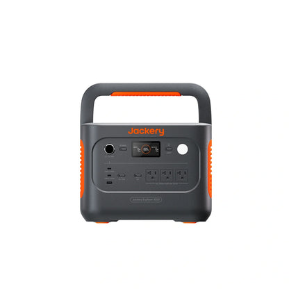 Jackery Explorer 1000 v2 portable power station with 1070Wh capacity, featuring multiple AC, USB, and DC output ports.