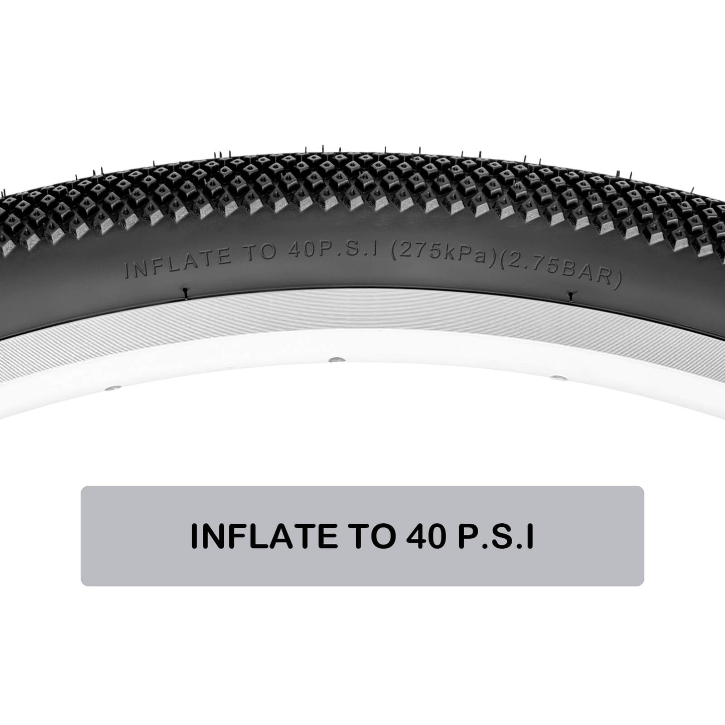 Hycline Dense GRV 700×40C gravel bike tire with rugged tread for off-road cycling, displayed on a white background.