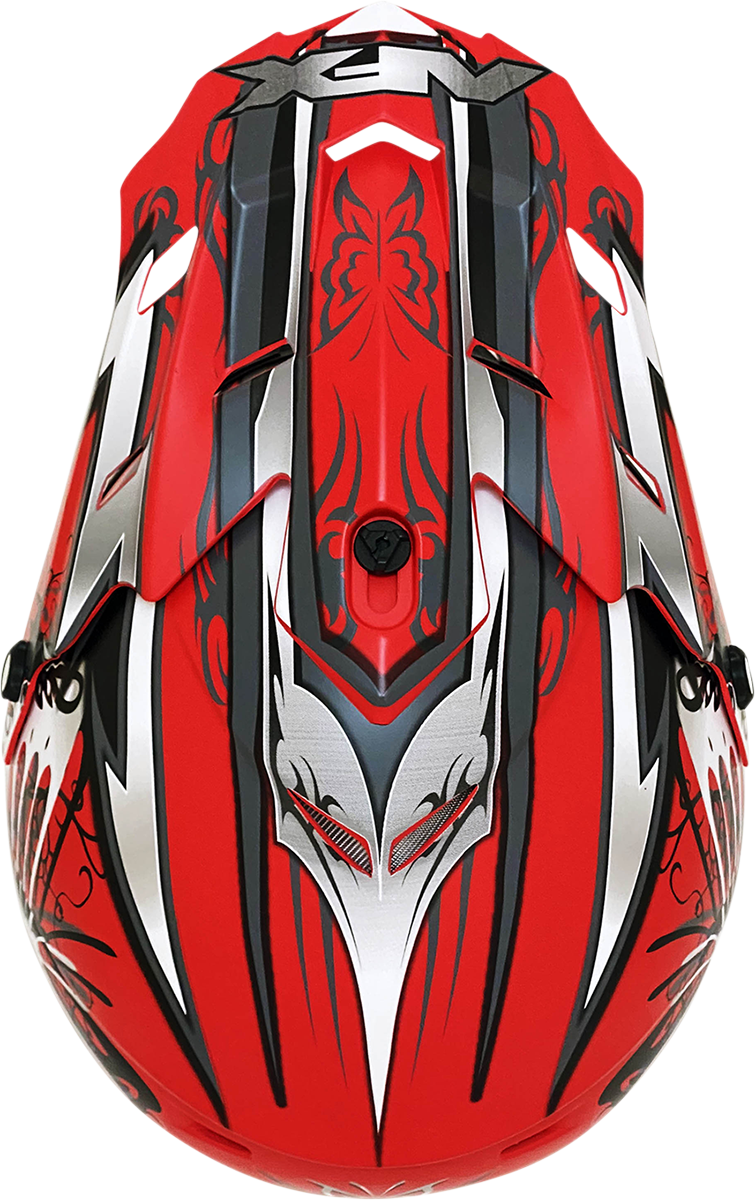 Bill's Exhausts AFX FX-17Y Butterfly helmet in matte Ferrari red, large size, with sleek aerodynamic design and ventilation features.