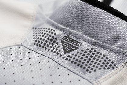 Bill's Exhausts ICON Mesh AF™ Leather Jacket in white, 2XL, featuring a sleek design with mesh and leather details.