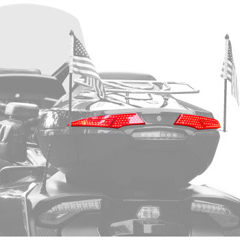Bill's Exhausts Show Chrome trunk light with red lens for Spyder RT LTD/F3 LTD 2020-2024 motorcycle.