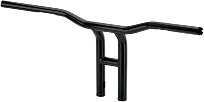 Black BILTWELL Tyson XL pullback handlebar for motorcycles, 12-inch width, with ergonomic design and durable construction.
