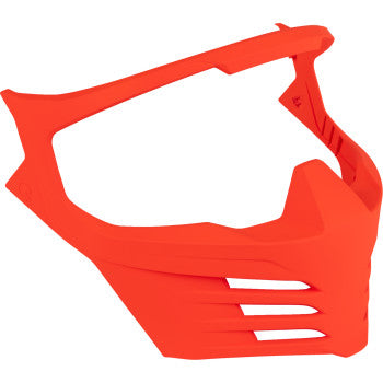 Bill's Exhausts ICON Elsinore™ mask in rubatone race red, helmet parts with a sleek, matte red finish and detailed design elements.