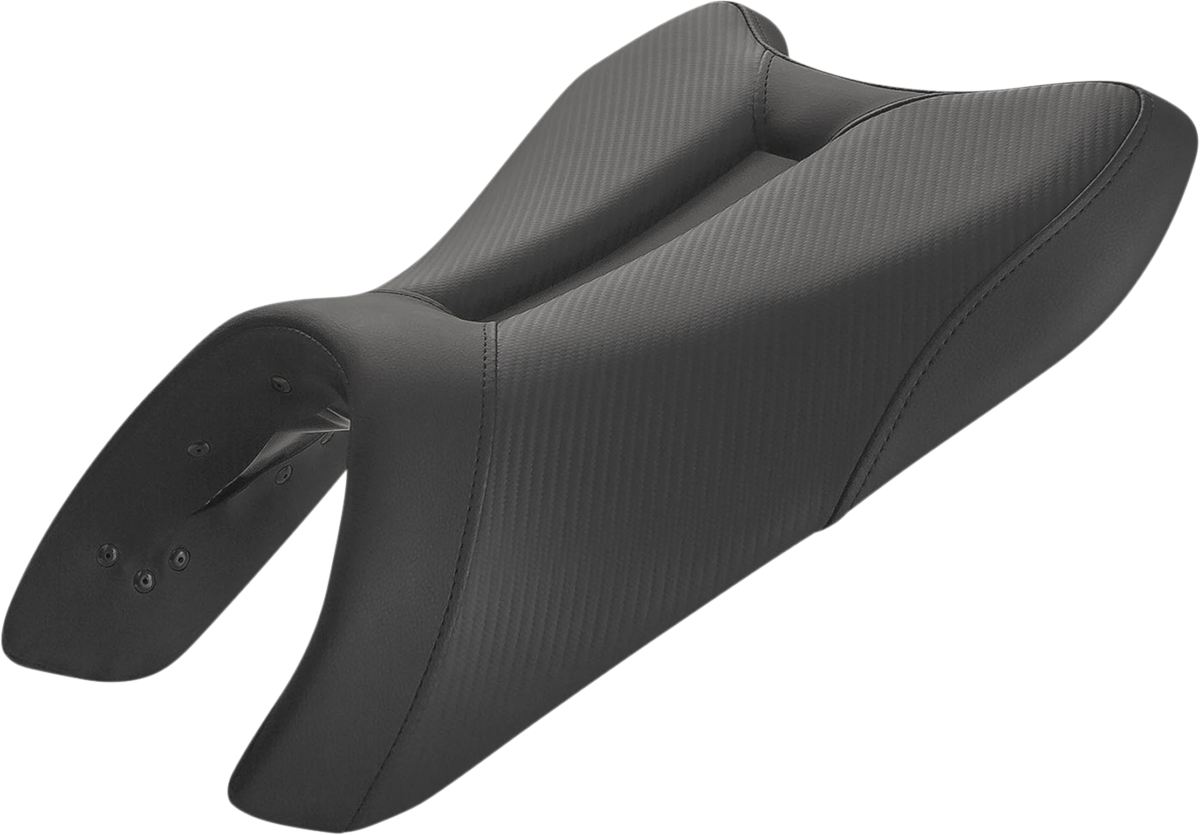 Black carbon fiber SADDLEMEN Track Solo Seat for Duke 790/890 '19-'21, designed for enhanced racing style and comfort.