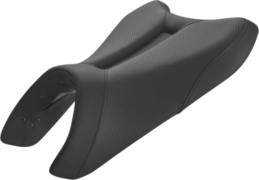 Black carbon fiber SADDLEMEN Track Solo Seat for Duke 790/890 '19-'21, designed for enhanced racing style and comfort.