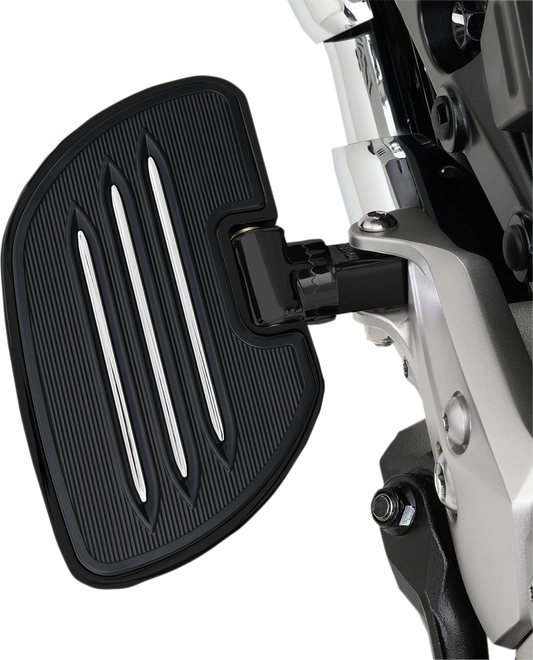 Black SHOW CHROME driver board for GL1800 engine by Bill's Exhausts, designed for motorcycle handlebar mounting.