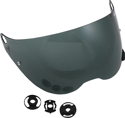 Dark smoke Pinlock-ready shield for ICON Variant Pro™ helmets, featuring clear visibility and durable construction.