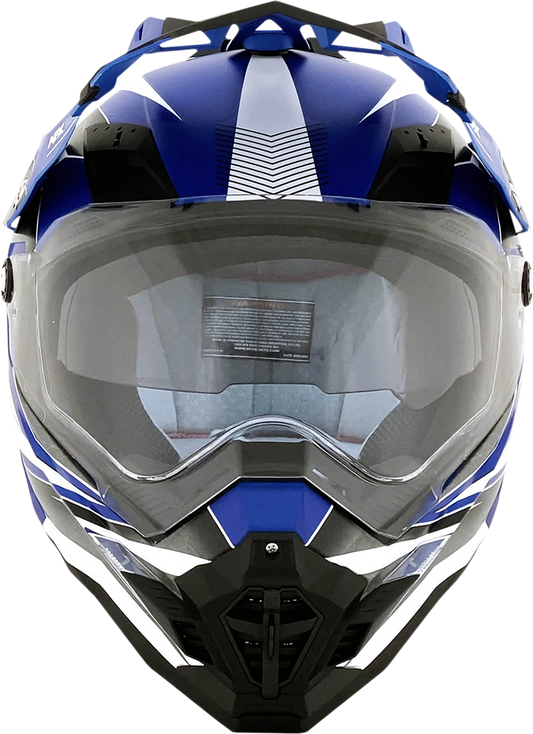 Bill's Exhausts AFX FX-41 helmet in matte blue, small size, featuring a sleek motorcycle helmet design.