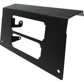 Bill's Exhausts NAVATLAS intercom and radio mounting bracket attached to a vehicle, showing sturdy metal construction and mounting points.