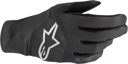Alpinestars Drop 4.0 motorcycle gloves in black, size 3XL, featuring protective padding and breathable material.