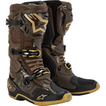 Alpinestars Limited Edition Squad '23 Tech 10 Boots - Brown/Gold(Closeout)