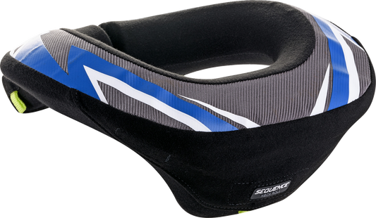 Alpinestars Youth Sequence Neck Roll helmet parts in black, anthracite, and blue, size S/M, for motorcycle helmets.