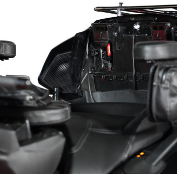 Show Chrome trunk shock for Can-Am RT motorcycle, featuring durable construction and chrome finish for improved ride stability.