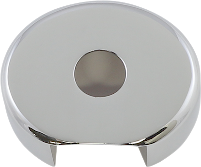 Bill's Exhausts Show Chrome Fuel Cover Valve 55-301 for engine, shiny chrome finish with detailed design visible.