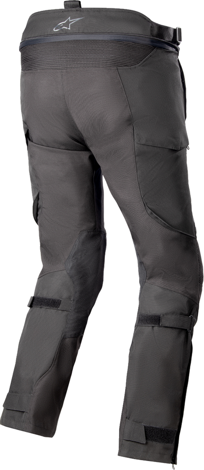 Alpinestars Bogota Pro Drystar black motorcycle pants in XL size with protective knee armor and reinforced panels.