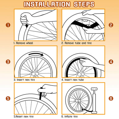 Hycline Endoin bicycle tires, 16×1.95 and 20×2.125 sizes, showing rugged tread and sidewall details.