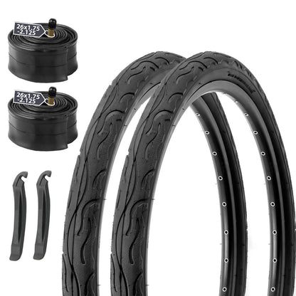 Hycline Racewan 26-inch by 2.125-inch bicycle tire with tread pattern, suitable for road or mountain bikes.