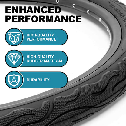 Hycline Racewan 26-inch by 2.125-inch bicycle tire with tread pattern, suitable for mountain or hybrid bikes.