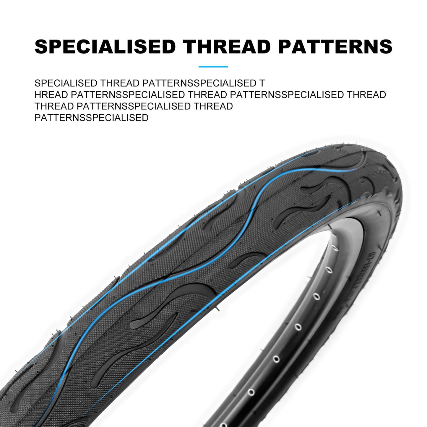Hycline Racewan 26-inch bicycle tire with 2.125-inch width, featuring a durable tread pattern for road and casual cycling.