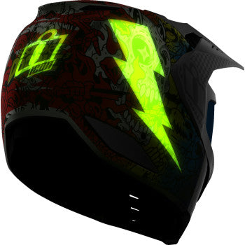Bill's Exhausts ICON Elsinore™ Helmet Doodle 3 in white, medium size, featuring a sleek motorcycle helmet design.
