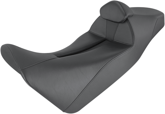Bill's Exhausts SADDLEMEN Adventure Track Seat with backrest for Honda Africa Twin, showing the black motorcycle seat design.