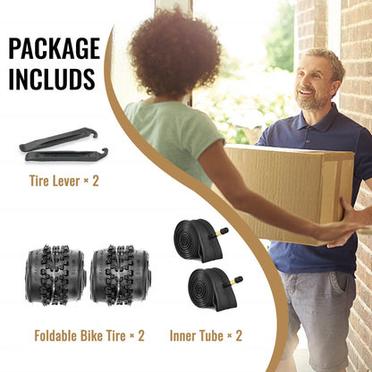 Hycline mountain bike tire 26/27.5/29-inch × 2.1-inch rugged tread for off-road cycling, shown mounted on a bike wheel