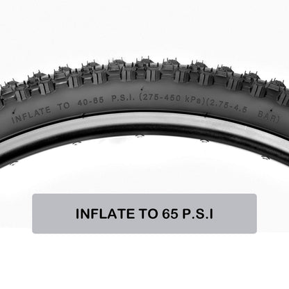 Hycline mountain bike tire in 26, 27.5, or 29 inch sizes with 2.1-inch width, suitable for rugged off-road cycling.