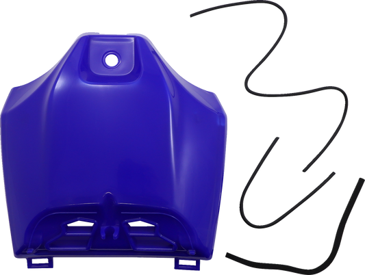 Blue Acerbis vented tank cover for motorcycle body, designed for protection and style, compatible with Bill's Exhausts models.