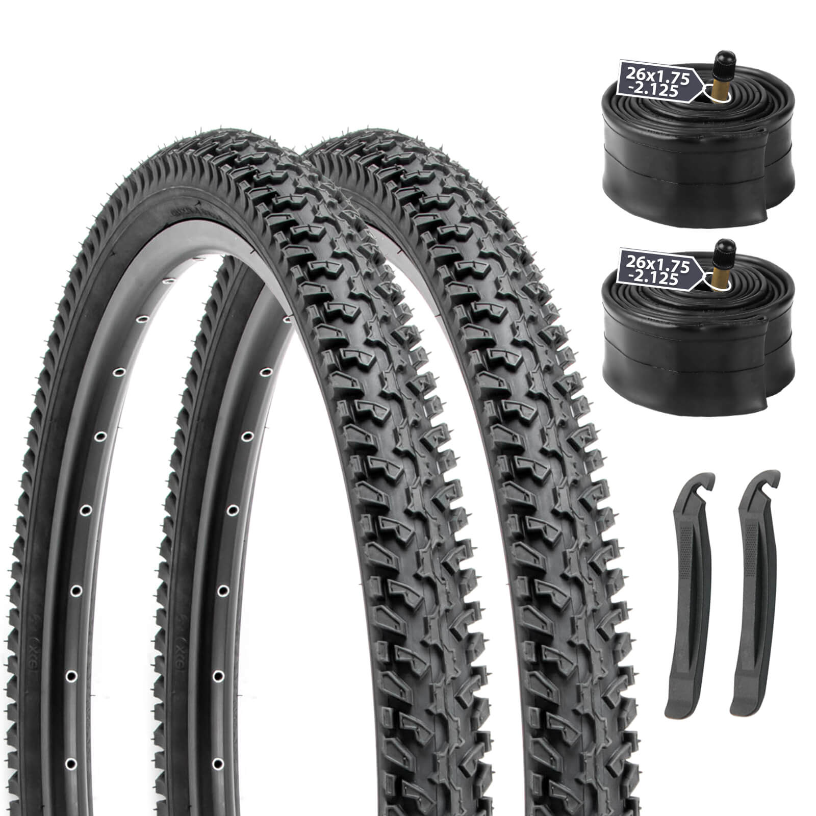 Hycline Ravine Trail 26-inch mountain bike tire with 2.125-inch width, rugged tread for off-road cycling.